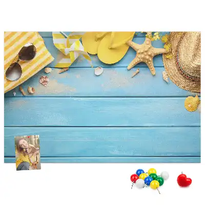 Beach Themed Cork Memo Board