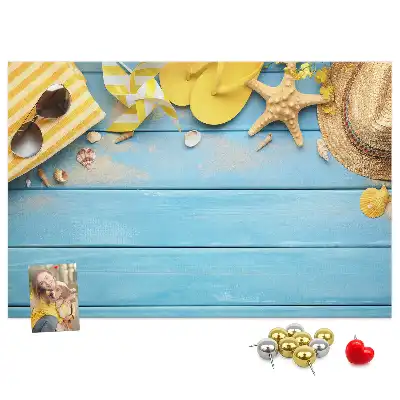 Beach Themed Cork Memo Board