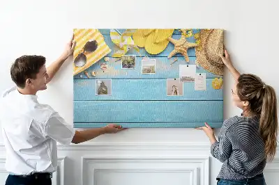 Beach Themed Cork Memo Board