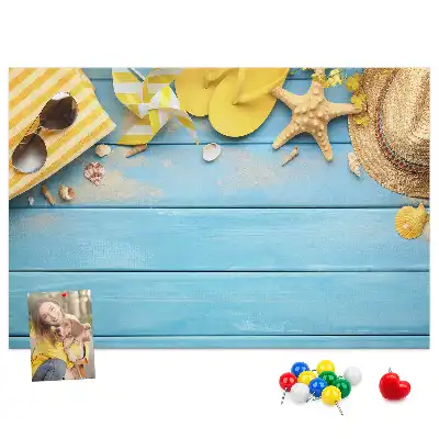 Beach Themed Cork Memo Board