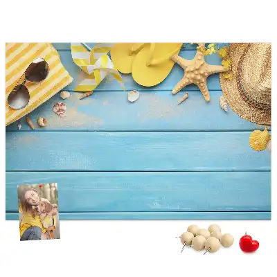 Beach Themed Cork Memo Board