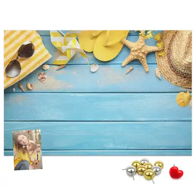 Cork memo board Beach accessories