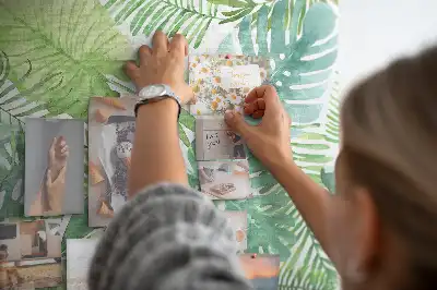 Tropical Leaves Printed Cork Memo Board