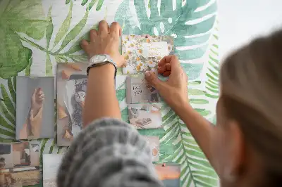 Printed Cork Memo Board Tropical leaves