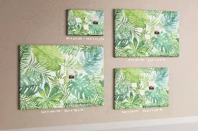 Tropical Leaves Printed Cork Memo Board