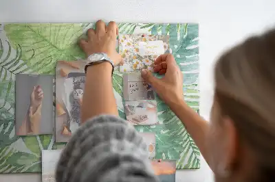 Tropical Leaves Printed Cork Memo Board