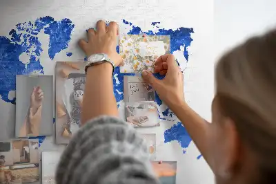 Cork memo board Space world map