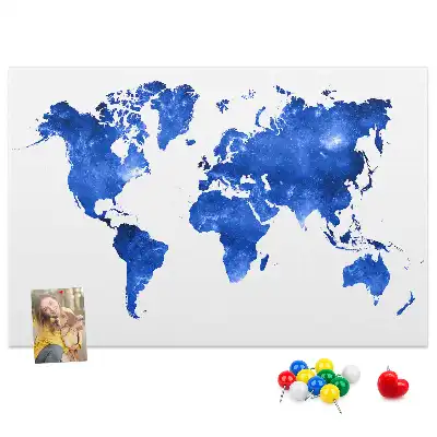 Cork memo board Space world map