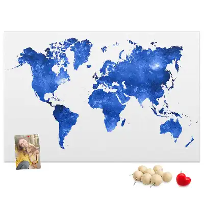 Cork memo board Space world map