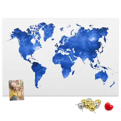 Cork memo board Space world map