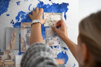 Cork memo board Space world map