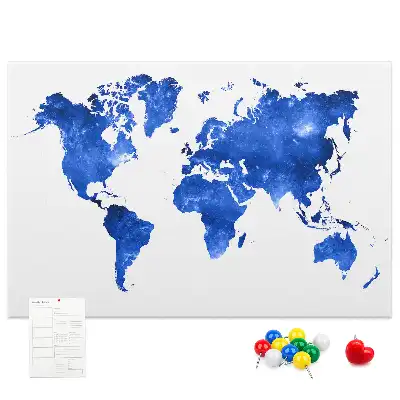 Cork memo board Space world map