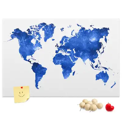 Cork memo board Space world map