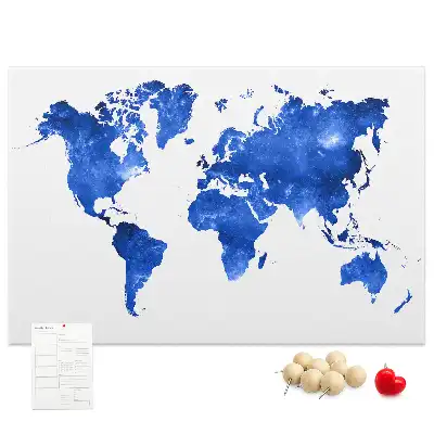 Cork memo board Space world map