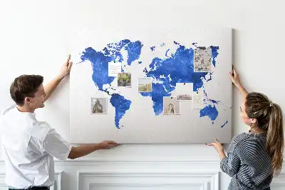 Cork memo board Space world map