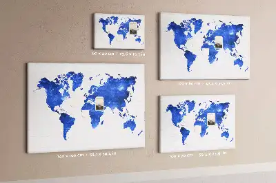 Cork memo board Space world map