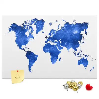 Cork memo board Space world map
