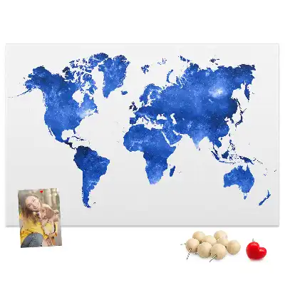 Cork memo board Space world map