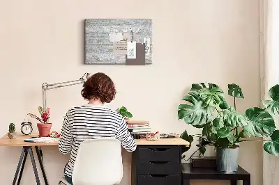 Printed Cork Board With Wooden Panels