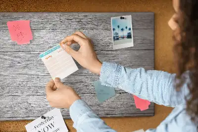 Printed Cork Board With Wooden Panels