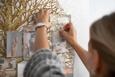 Printed Cork Memo Board with Old Family Tree Design
