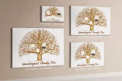 Printed Cork Memo Board with Old Family Tree Design