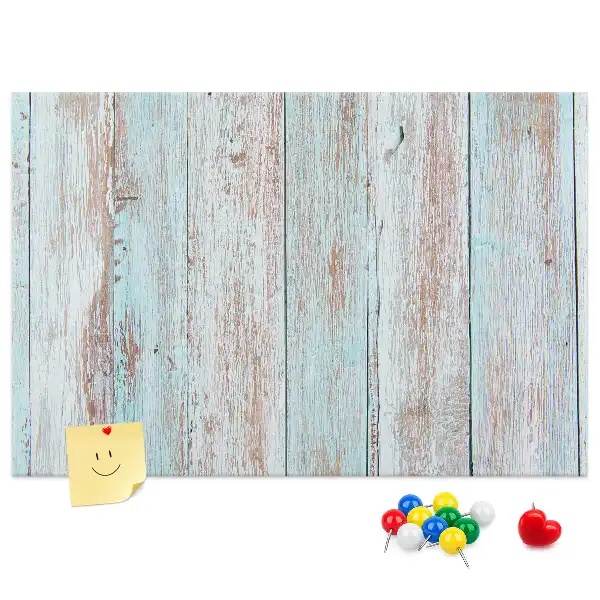 Pastel wood printed cork board