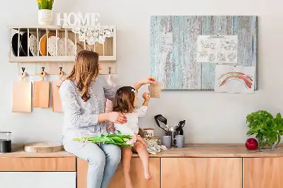 Printed Cork Board Pastel wood
