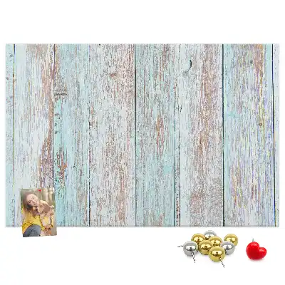 Pastel wood printed cork board