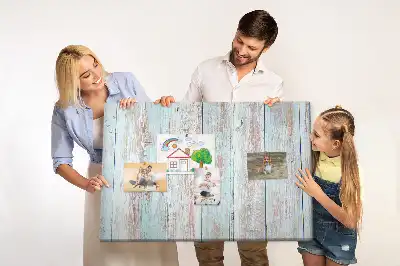 Pastel wood printed cork board