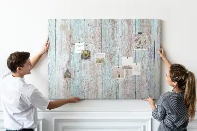 Pastel wood printed cork board