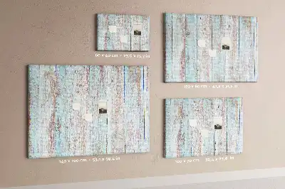 Pastel wood printed cork board