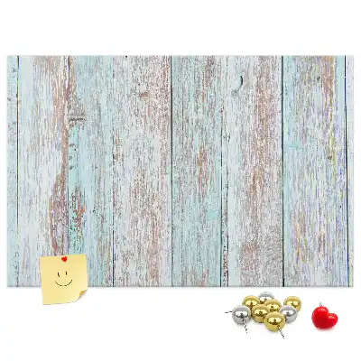 Pastel wood printed cork board