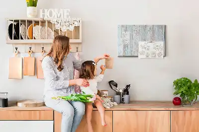 Pastel wood printed cork board