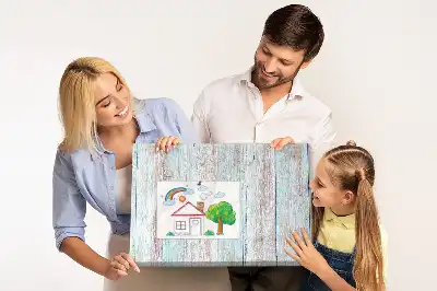Pastel wood printed cork board
