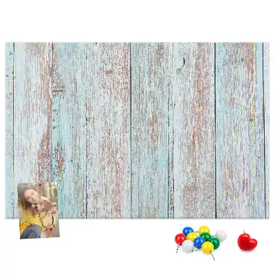 Pastel wood printed cork board