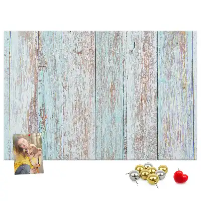 Pastel wood printed cork board