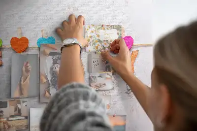 Family cork memo board with lettering