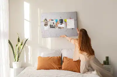 Family cork memo board with lettering