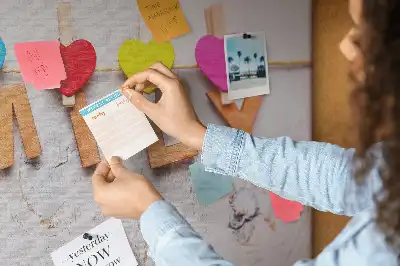 Family cork memo board with lettering