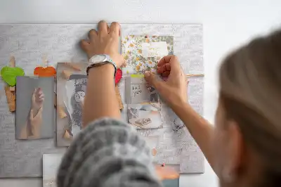 Family cork memo board with lettering