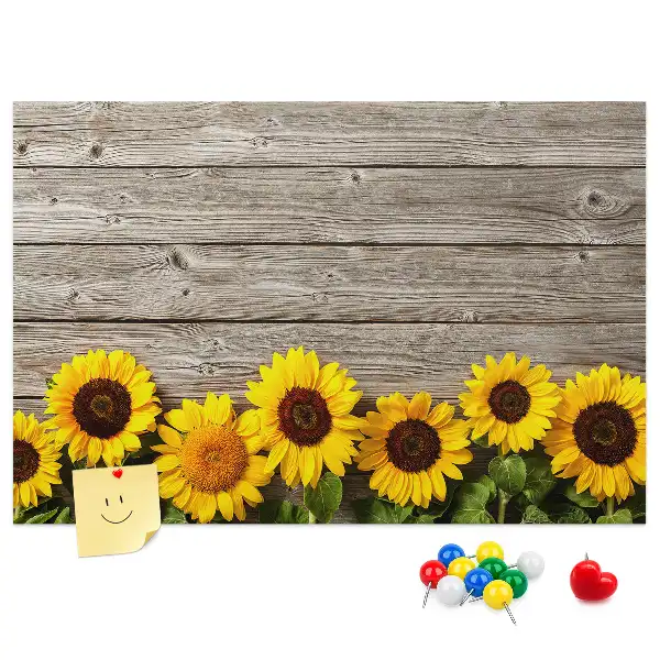 Printed Sunflower Cork Board