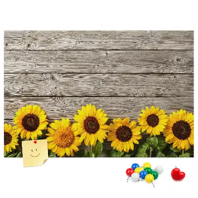 Printed Cork Board Sunflowers
