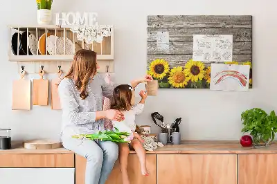 Printed Sunflower Cork Board