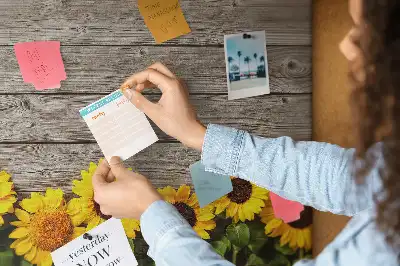 Printed Sunflower Cork Board