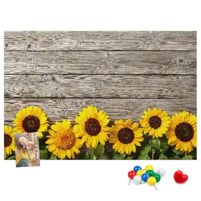 Printed Sunflower Cork Board