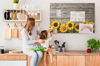 Printed Sunflower Cork Board