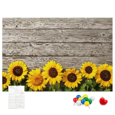 Printed Sunflower Cork Board