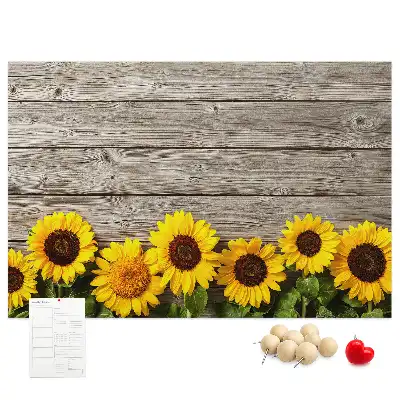 Printed Sunflower Cork Board
