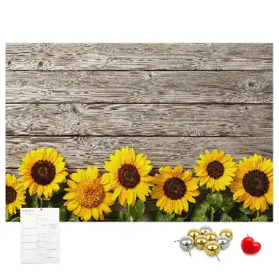 Printed Sunflower Cork Board